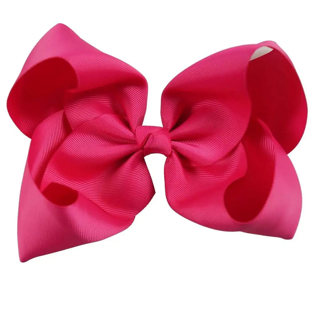 60 Colors Boutique 8" Large Solid Grosgrain Ribbon Hair Bow Clips Barrettes for Women Girls Accessories