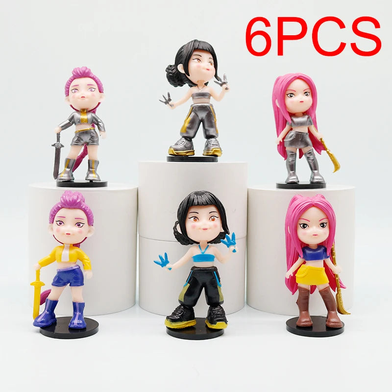 Anime Figure Kpop Demon Hunters Model Toy Cartoon Gaming Peripherals Desk Decoration Collection Figures Model Toy For Kid Gift