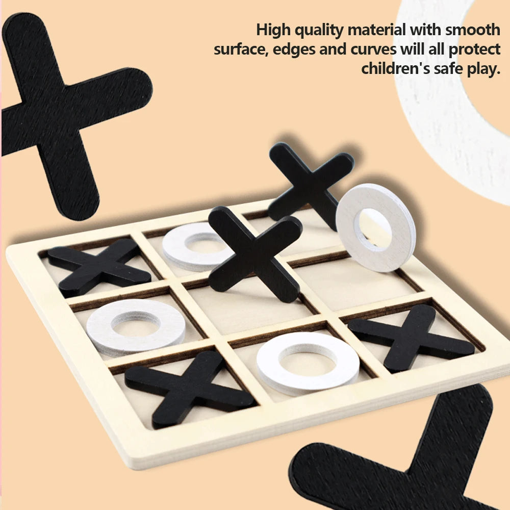 Montessori Play Game Wooden Toy Mini Chess Interaction Puzzle Training Brain Learing Early Educational Toys For Children Kids