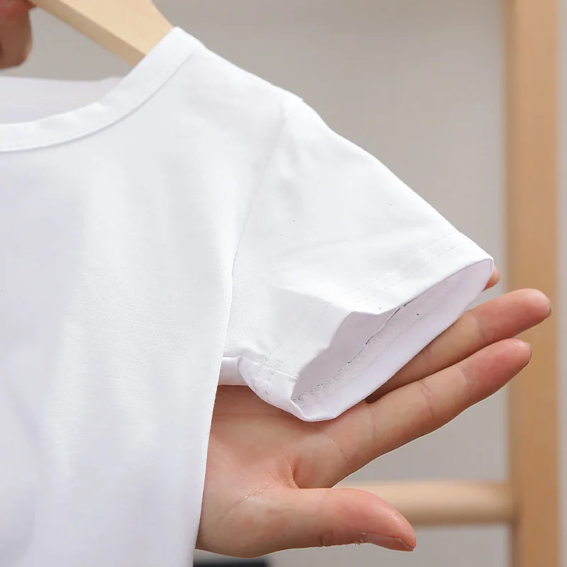 New Summer Baby Clothes Suit Children Boys Girls Short Sleeved T-Shirt Overalls 2Pcs/Sets Toddler Casual Costume Kids Tracksuits