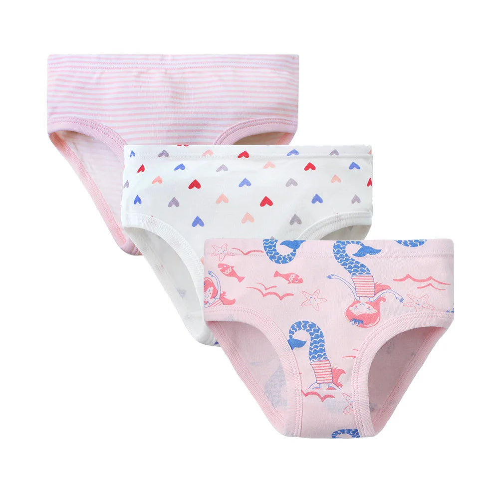 1/3/6/9 Pcs Children's Girls Panties 100% Cotton Soft Pretty Cartoon Unicorn Print Underwear For Girls Undies Boxer Breathable