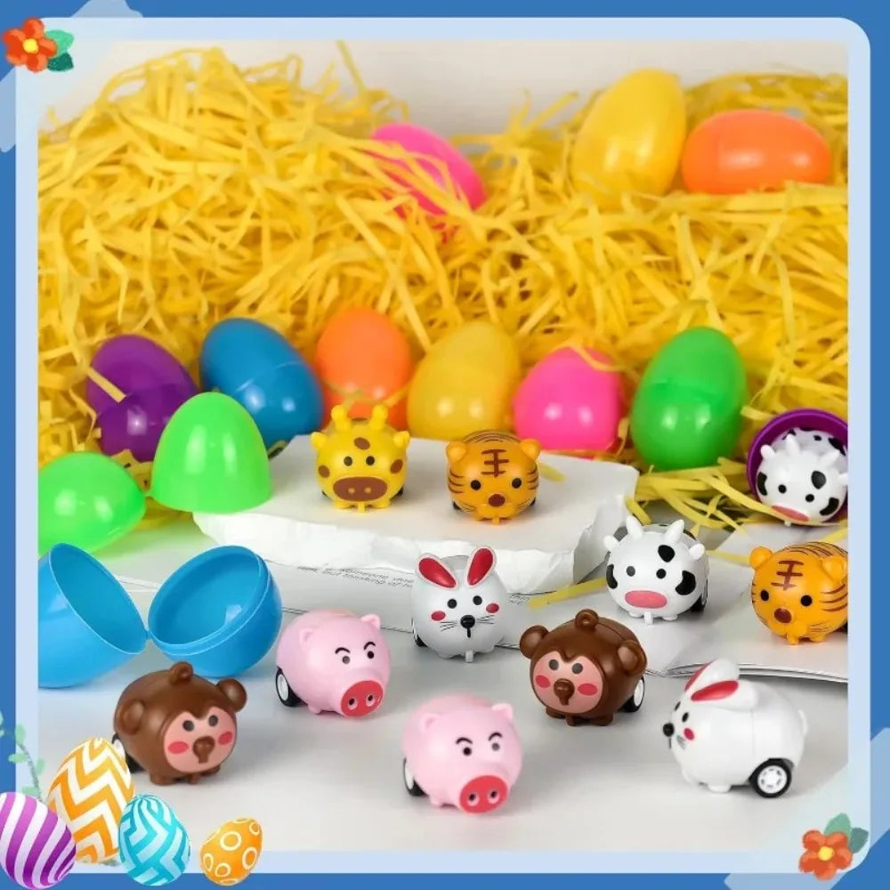 Animals Pull Back Cars Friction Powered Push and Go Back and Forth Vehicles Car Toys Racing Car Playset Toys Christmas Gift