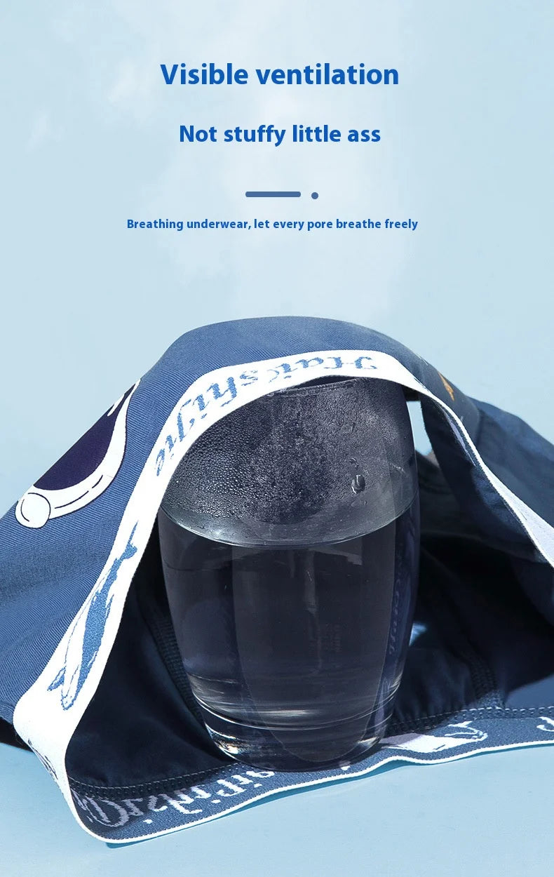 Boys Cotton Boxer Shorts 4PCS Not Pinch the Butt Boy Cotton Thin Section Flat Shorts Baby Underpants Children's Bottoms