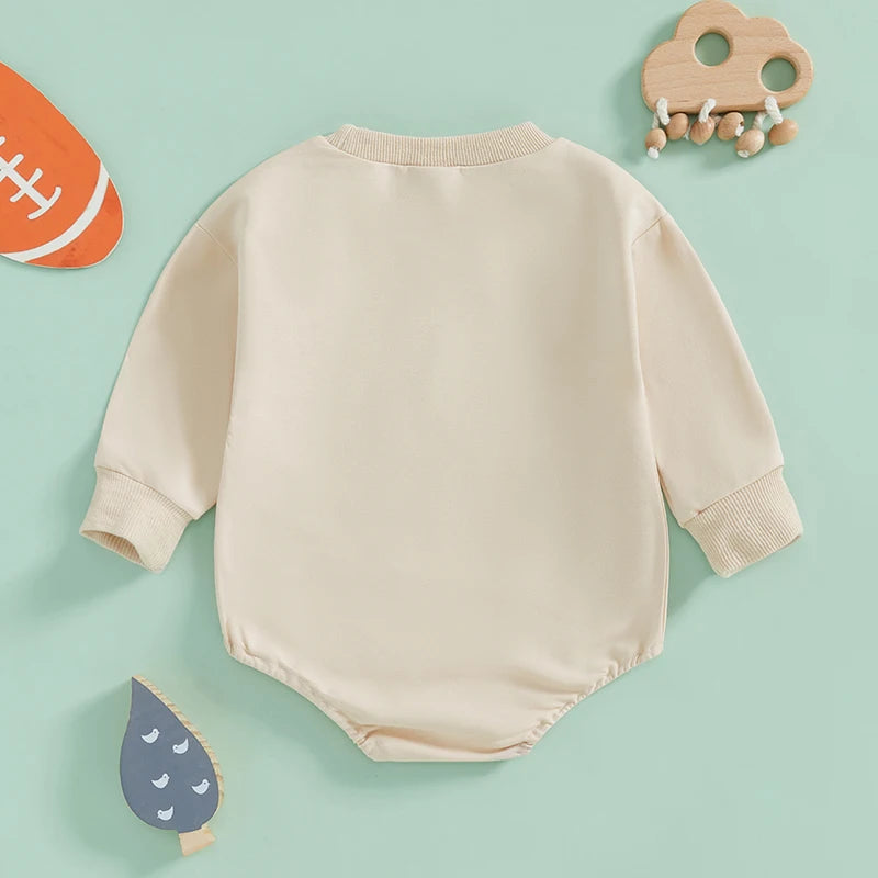 Infant Boys Fall Hooded Romper with Zipper Closure and Cute Animal Print Design for Cozy Autumn Days