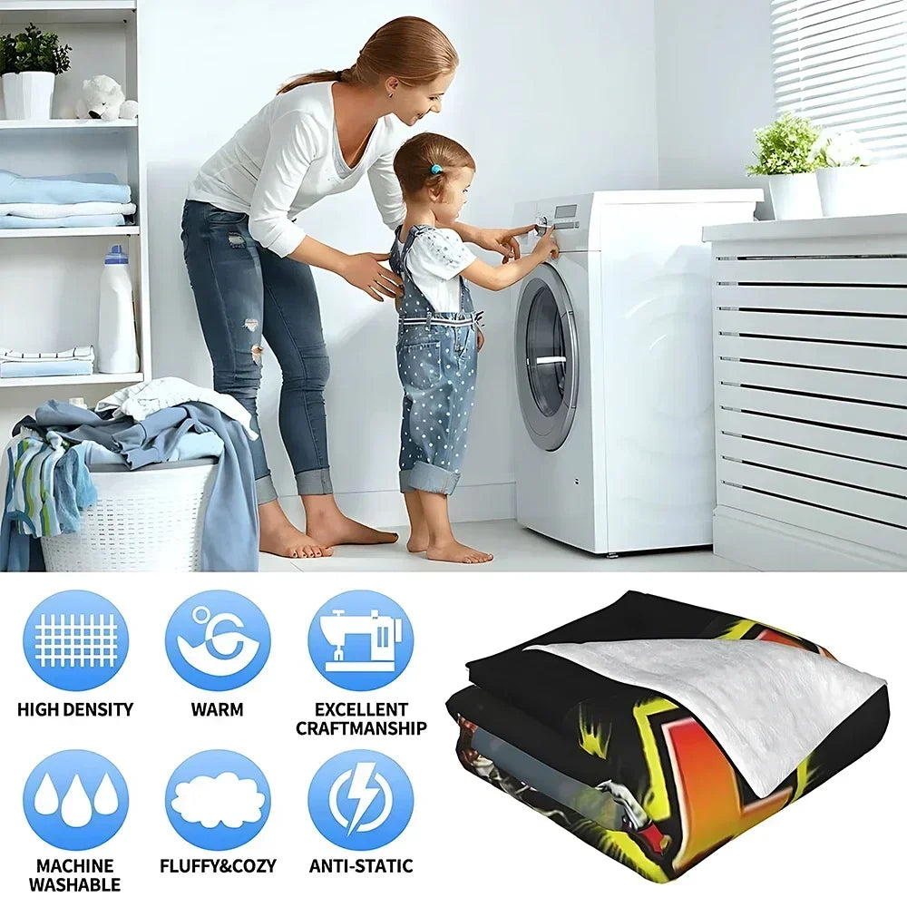 kpop Demon Hunters Huntrix Blankets Quality Soft Warm Throw Blanket Winter Kids Couch Bed Fluffy Bedspread