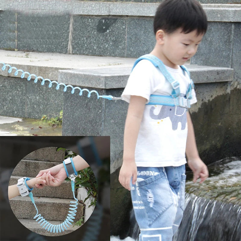 2 in 1 Baby Harness Belt Leashes+Anti Lost Wrist Link,Child Anti Lost Leash Baby Cute Harness Belt Strap Hold Kids Wrist Link