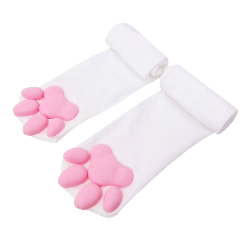New Cat Paw Socks For Women Girls Kawaii 3D Cat Claw Toe Stocking Cute Gift Lolita Paw Pads Cosplay Cat Paw Pad Thigh High Socks