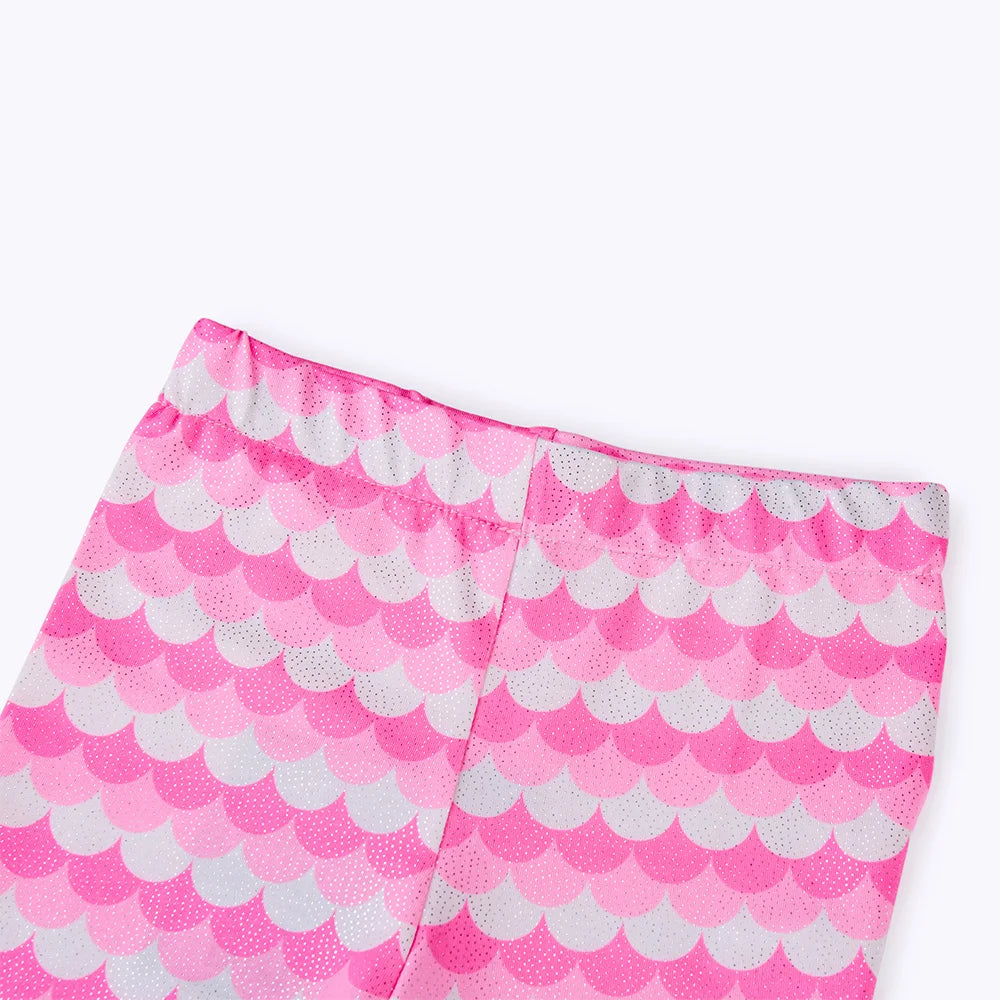 VIKITA Girls Leggings for Kids Striped Print Casual Daily Pencil Pants Toddlers Skinny Pink Trousers Children Clothes 3-12 Years