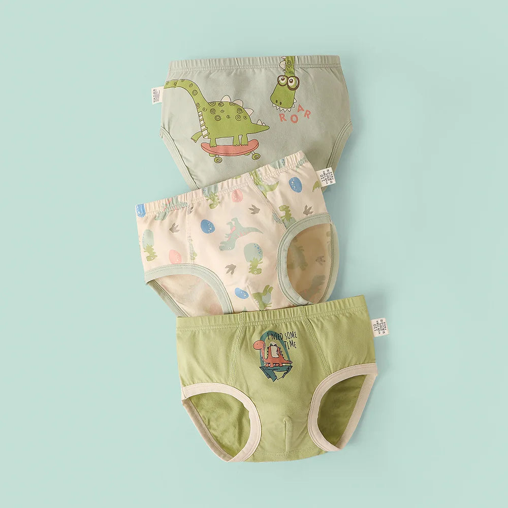 Boys' Briefs Summer Thin Cotton Cartoon Printed Dinosaur Baby Underwear Children's Underwear