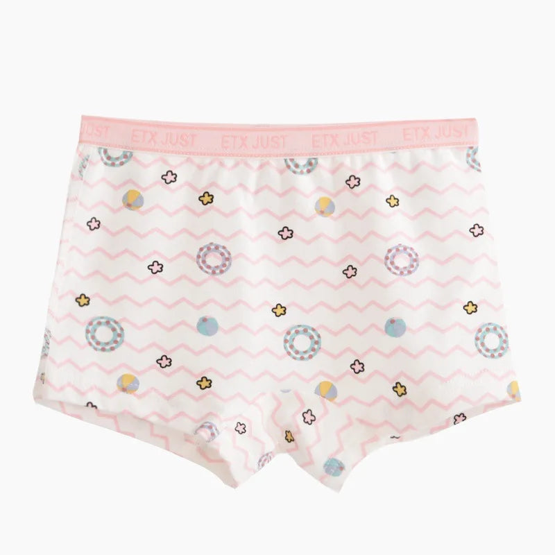 new children high quality cartoon girls cotton boxer shorts panties kids underwear  2-14 years old teenager 5pcs/lot student