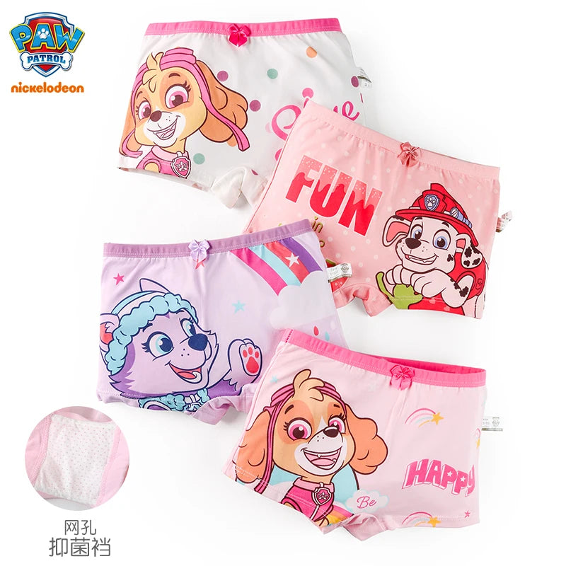 High Quality Original Paw Patrol 4PCS/SET Baby Girl's Underwear Kids Underpants Liberty Skye Mmarshall Rubble Everest For 2-8T