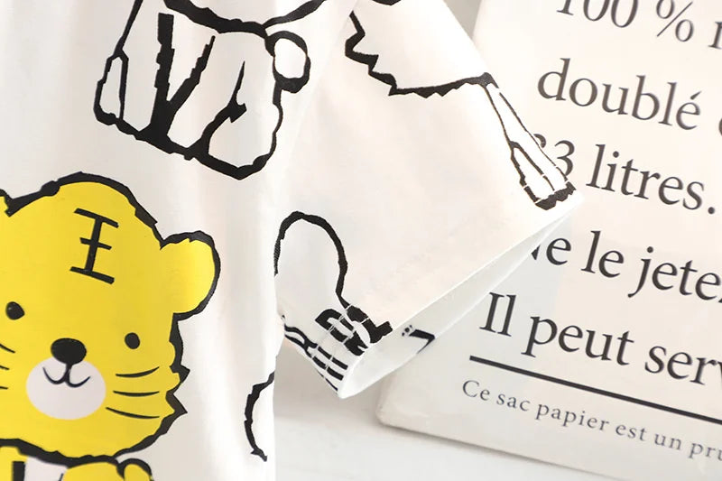 New Summer Baby Girls Clothes Children Cartoon Boys Short Sleeved Suit T-Shirt Shorts 2Pcs/Sets Toddler Costume Kids Tracksuits