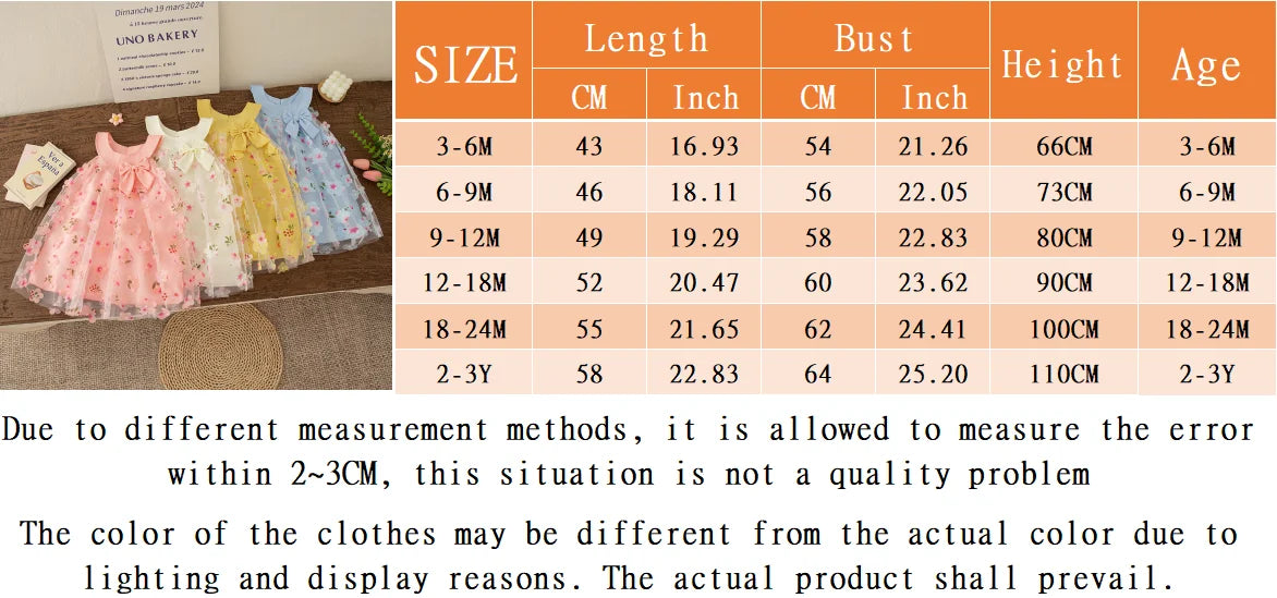 Summer New Floral Chiffon Baby Girl Princess Dress, Sweet Bow Children'S Sleeveless Clothes For Babies Aged 3 Months To 3 Years