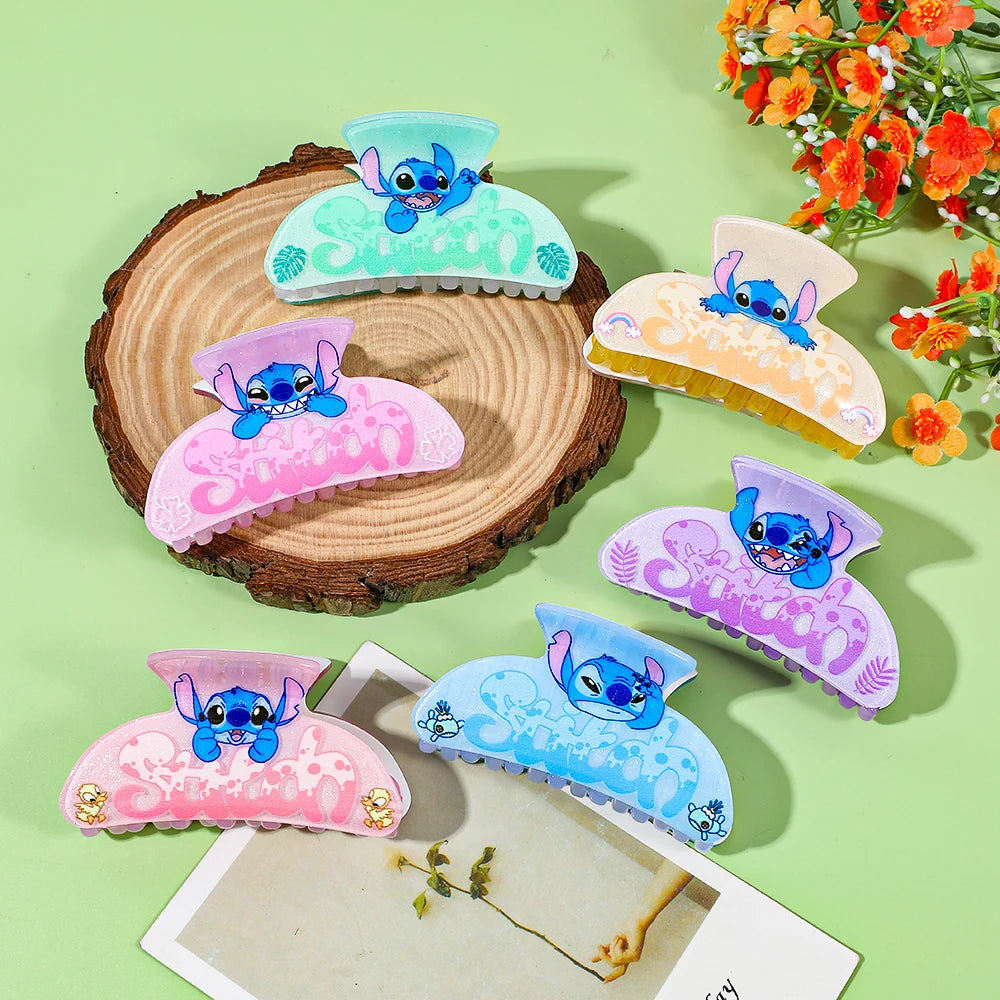 1PC/6PCS Disney Stitch hair claws, multi-functional hair accessories hair claws, the perfect novel gift for friends and Stitch