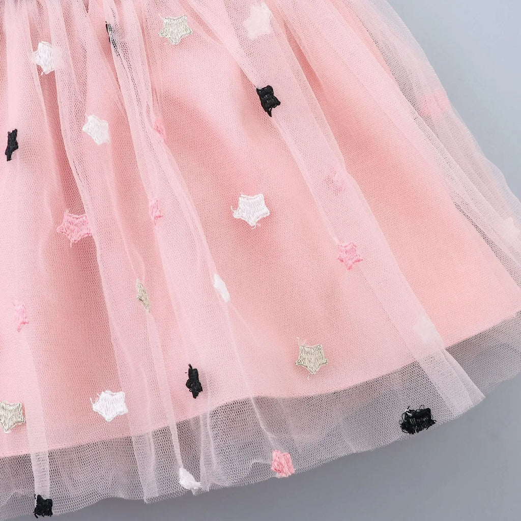 (Girls 0-3 Years Old)New Summer Girls Dress Small Flying Sleeve Bow Cowboy Work Pompous Past Polka Dot Color Sweet Princess Dres