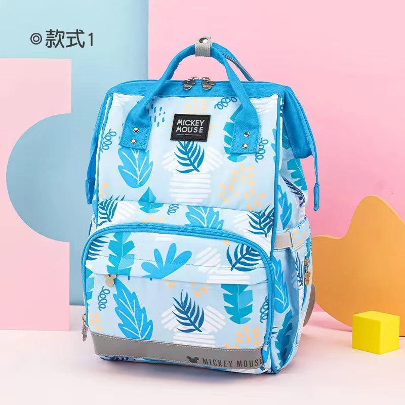 Disney Mickey Original New Diaper Bag Backpack Luxury Brand Baby Diaper Bag Large Capacity Multi-function Cartoon Baby Bag