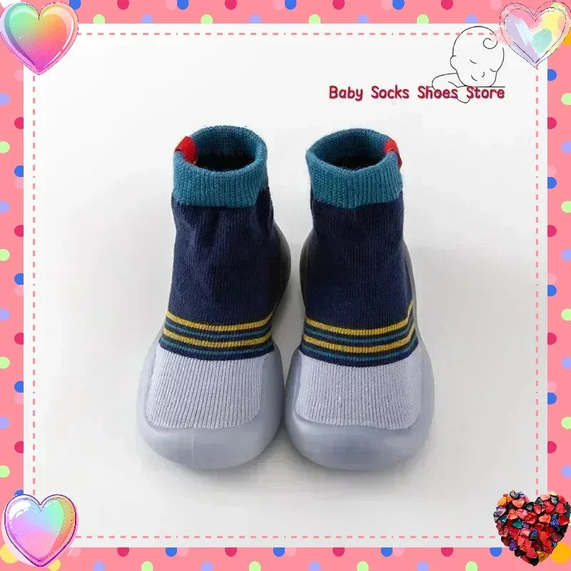Cute New Baby Shoes Soft Sole Non-slip Baby Socks Breathable Shoes Socks Spring Fashion Children's Socks