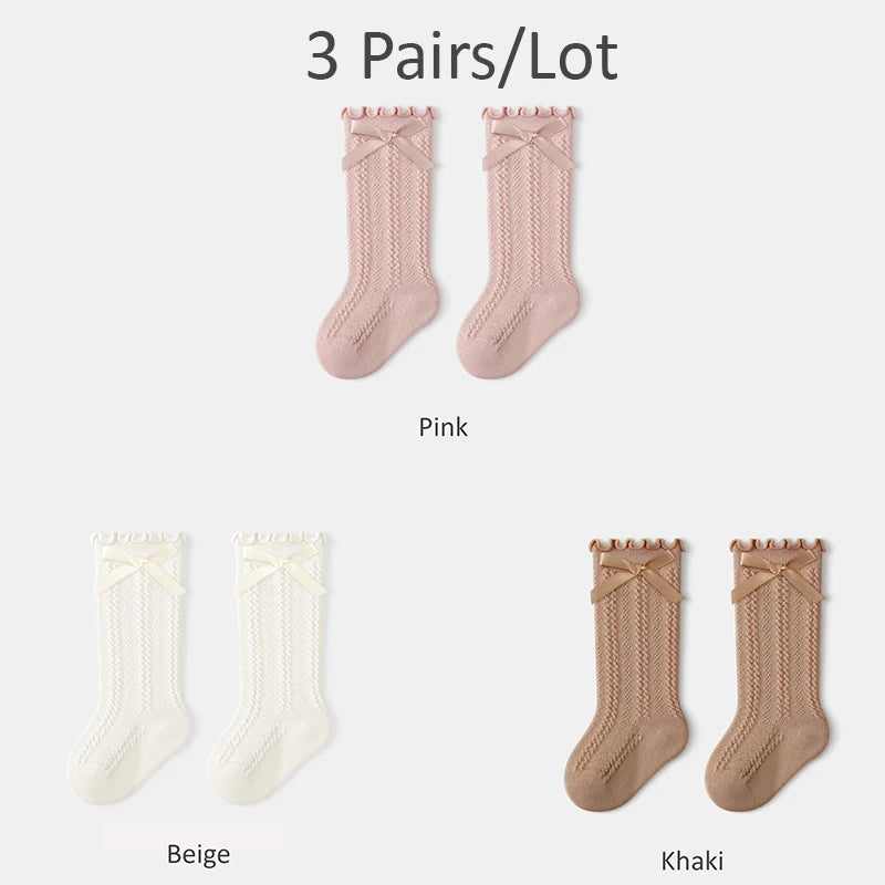 3/6 Pairs Baby Girls Socks Solid Color Kids Socks For Girls Children Socks Princess Lace Newborn Socks For Girls Accessories