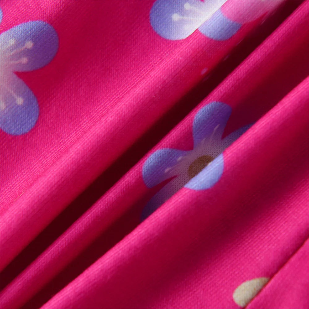 VIKITA Children Clothing Sets for Summer Kids Unicorn Flower Print Short Sleeve T Shirts and Shorts 2 Pcs Suit Clothes Sets