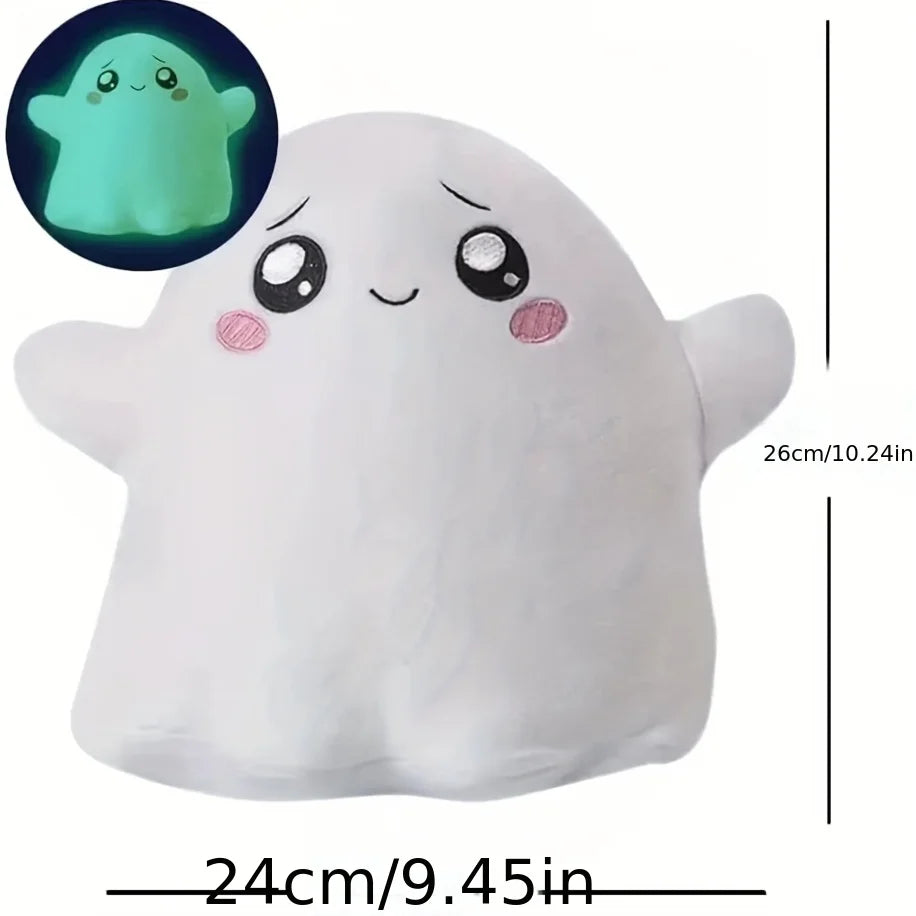 Ghost Doll Glow in The Dark Cartoon Super Soft Plush Toy Glowing Ghosty Plushies Halloween Gift Birthday Gift for Boys Girls