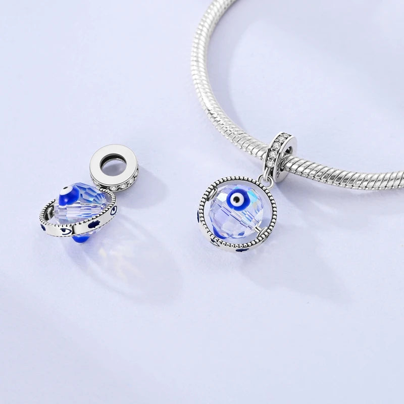 Hot Sales 925 Sterling Silver Charms Beads Devil's Eye Fatima's Hand Cross Beads Fit Original Bracelet Women DIY Jewelry Gifts