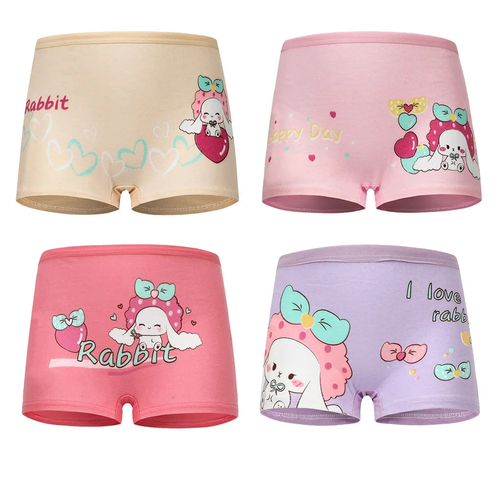 4/8/12 Pcs Children Girls Panties Sets Cotton Cute Cartoon Princess Unicorn Print Child Underwear for Girl Kid Boxer Breathable