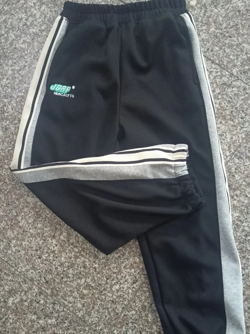 Knit Sport Pants for Boys' Autumn/Winter Casual Wear, Cuffed Joggers, Boys' Sweatpants, Boys' Athletic Pants