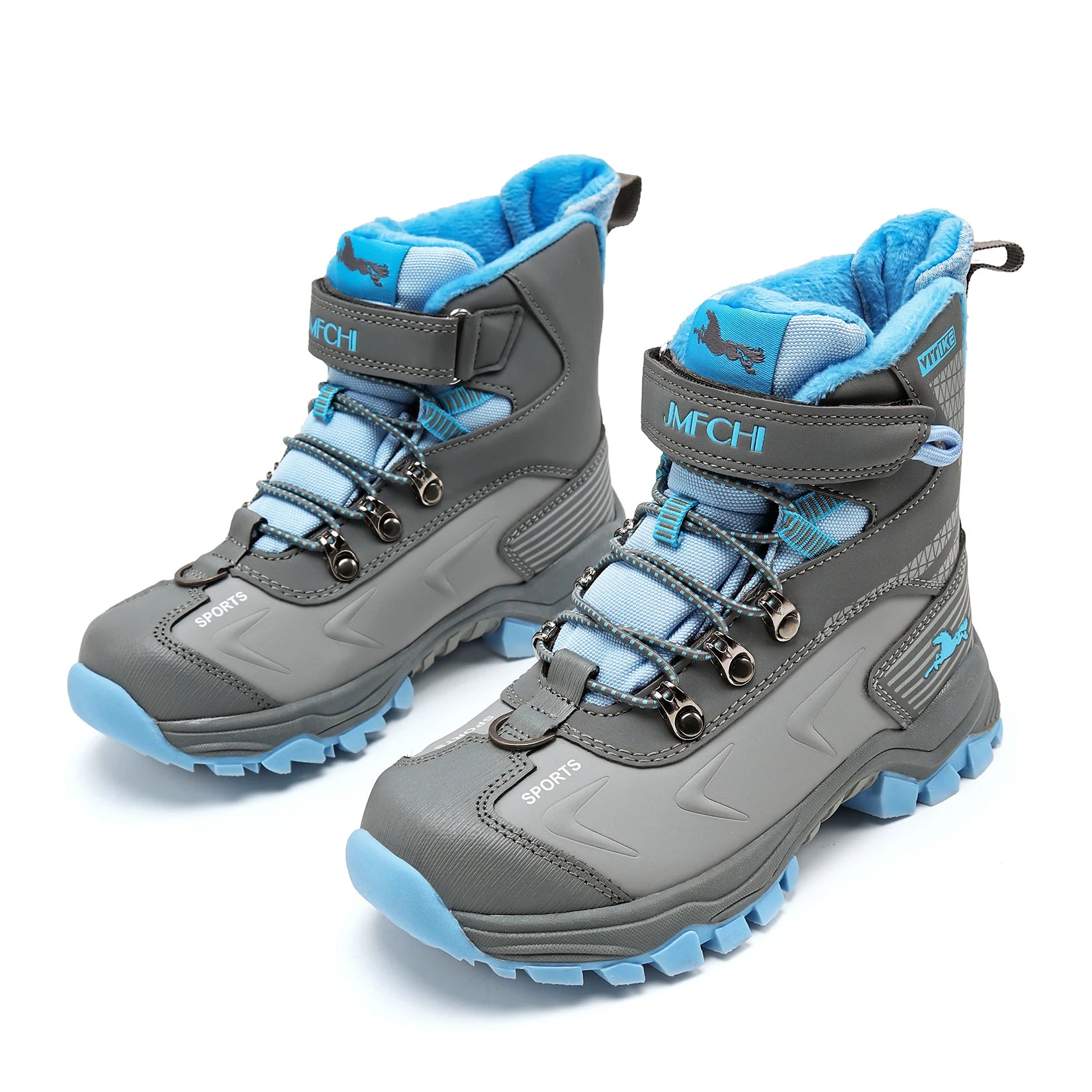 Kids Hiking Boots Boys Girls Outdoor Walking Climbing Sneaker Comfortable Snow Shoes Hiker Boot Antiskid Steel Buckle Sole