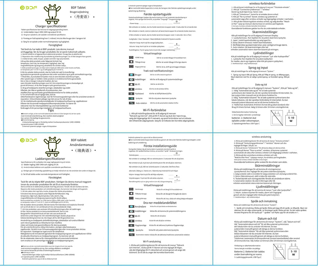 BDF 7 Inch Kid Tablet Android 13, 4GB RAM 64GB ROM,1TB Expand,5G WiFi,4000MAH Battery,Dual Camera, Children's Gift Kids Software