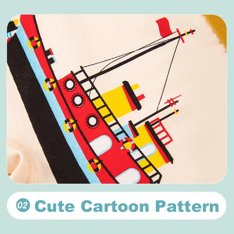 4 Pieces High Quality Cotton Boys Boxer Shorts Car Pattern Fashion Children Underwear Comfortable Breathable Kids Bottom Panties