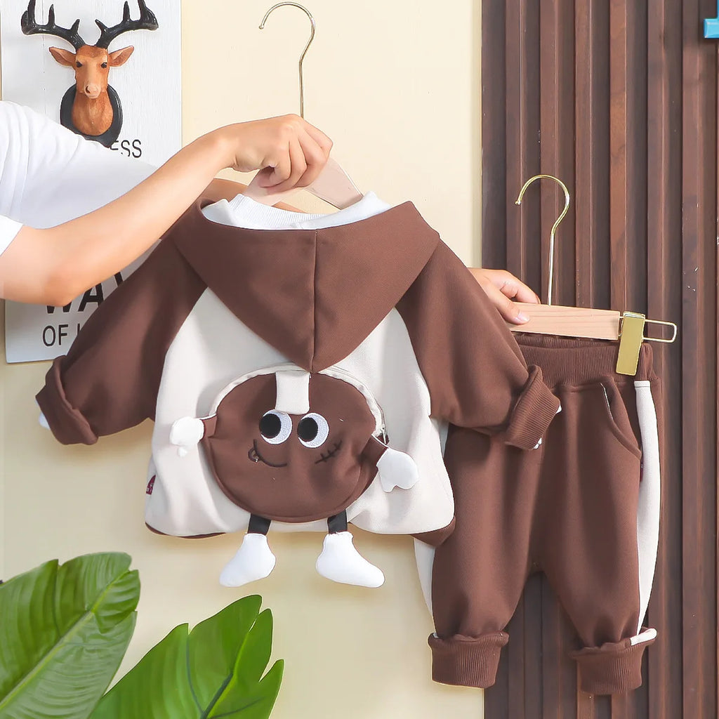 New Autumn Baby Clothes Girls Clothing Children Boys Hooded Jacket T-Shirt Pants 3Pcs/Set Toddler Casual Costume Kids Tracksuits