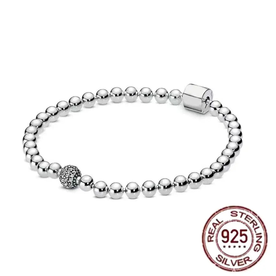 Hot selling S925 sterling silver crown snake bone bracelet, suitable for original DlY bracelet, women's fashion jewelry
