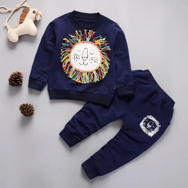 New Spring Autumn Baby Girl Clothes Boys Clothing Children T-Shirt Pants 2Pcs/Sets Toddler Casual Sports Costume Kids Tracksuits