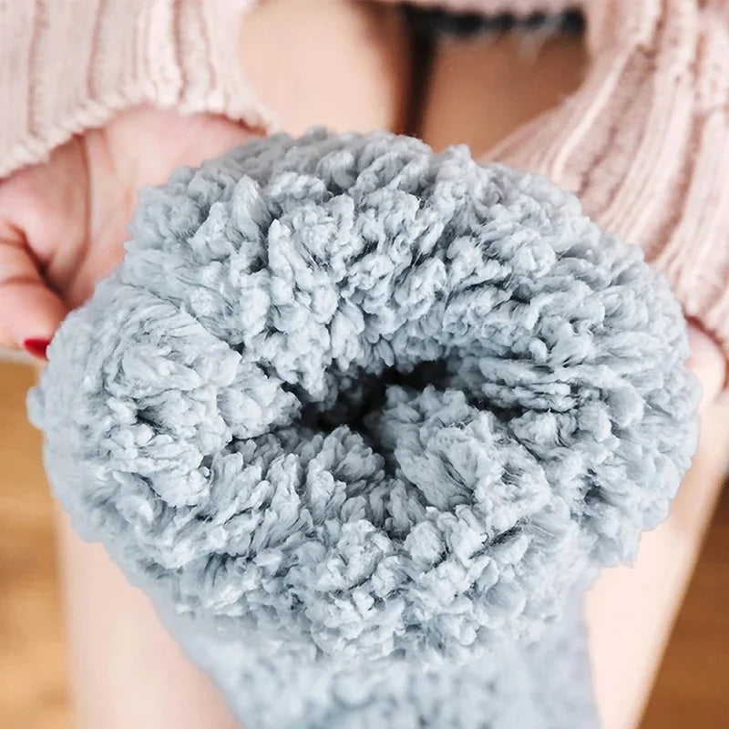 Thick Thermal Socks Men Women Winter Warm Home Soft Thickened Plus Velvet Sleeping Anti Slip Floor Slipper Sock Valentines Day