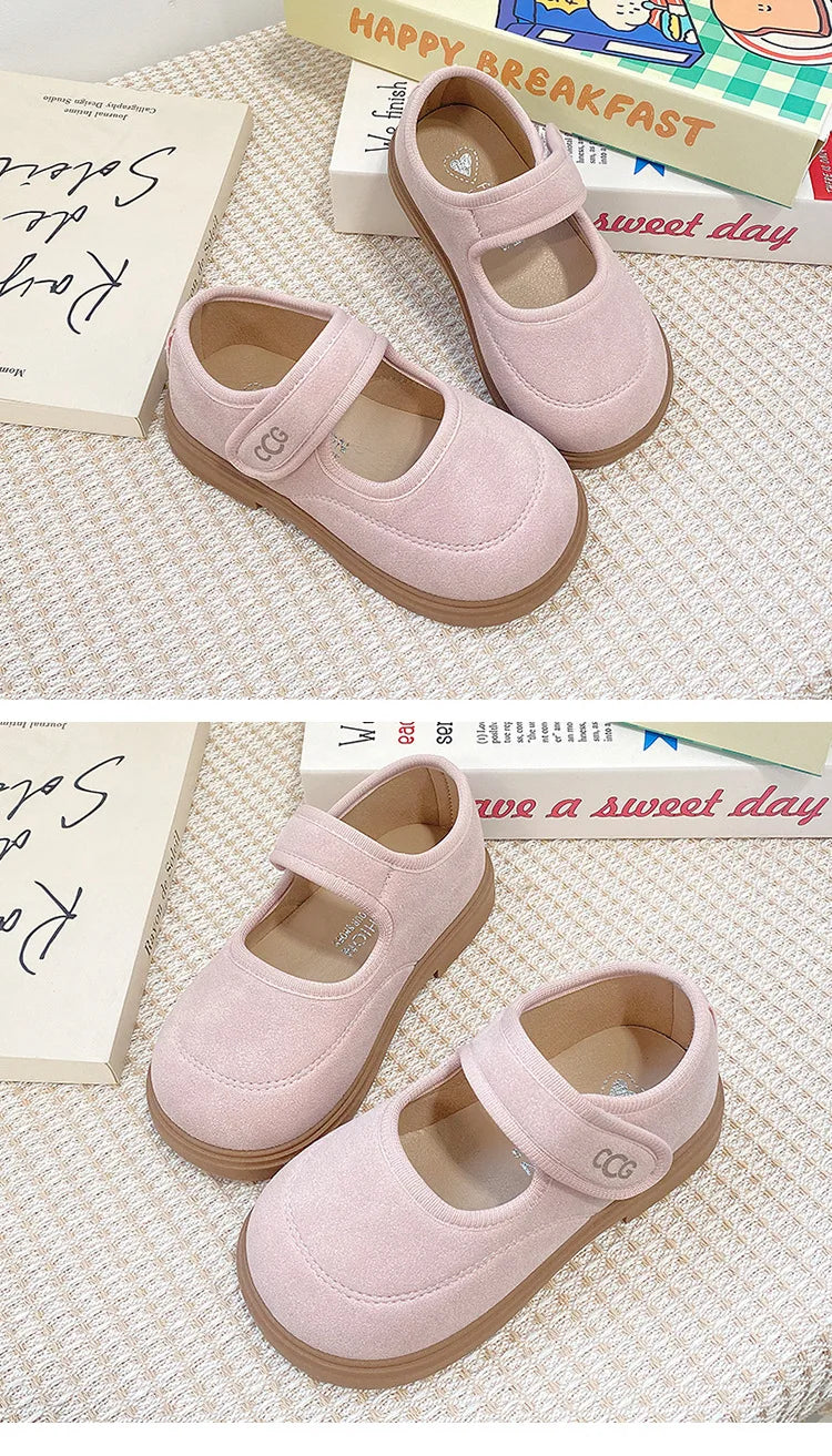 Girls' Leather Shoes 2025 Spring Autumn New Fashion Breathable Princess Shoes Lightweight Comfortable Luxury Child Casual Flats