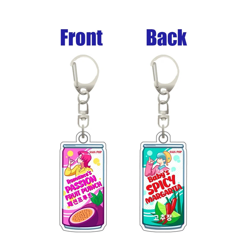 Kpop Huntr-X Acrylic Double-Sided Printing Keychain Demon Hunters Mira Rumi Zoe Acrylic Keychain Backpack Pendant Fans Gift