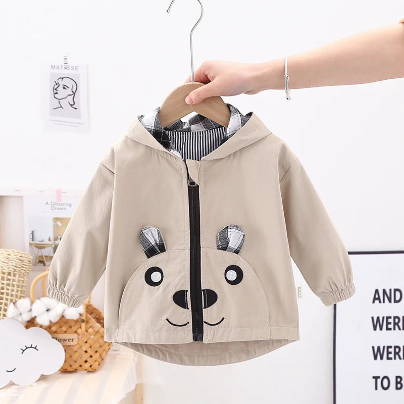 New Spring Autumn Baby Girl Clothes Children Boys Sport Hooded Jacket Kids Coat Toddler Fashion Casual Costume Infant Sportswear