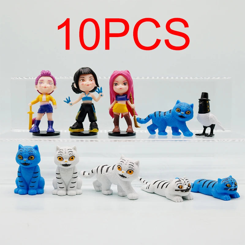 Anime Figure Kpop Demon Hunters Model Toy Cartoon Gaming Peripherals Desk Decoration Collection Figures Model Toy For Kid Gift