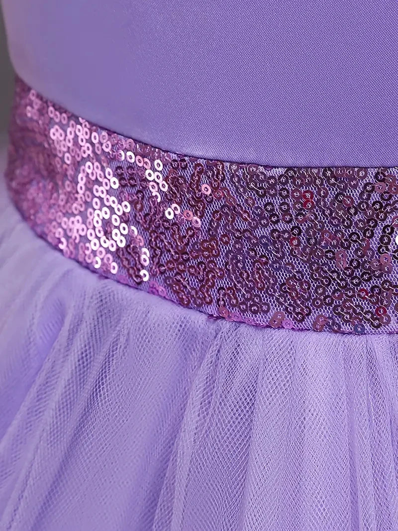 Girls Princess Dress Sleeveless Sequin Mesh Tutu Dress Performance Dress Wedding Flower Girls Dress For Evening Birthday #2038
