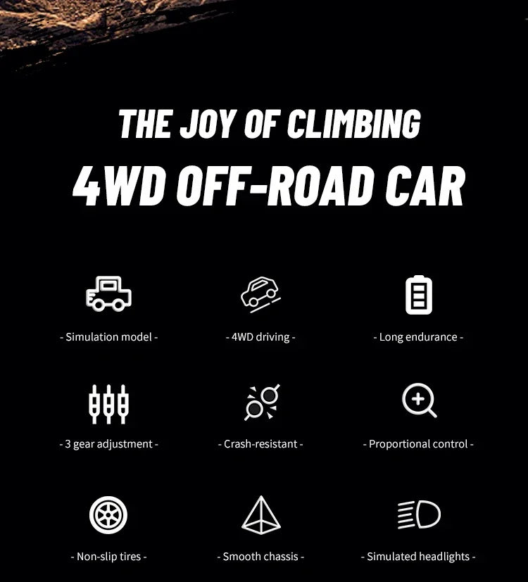 JHD For C8813 1:18 Full Scale RC Simulation Jeep Model 2.4G 4WD RC Car Motor Climbing Off-Road Model JJRC C8813 Car Toys