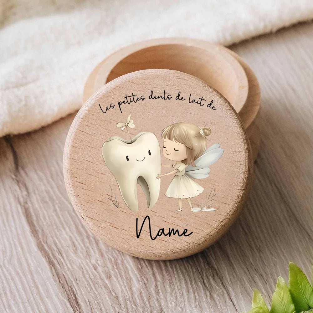 Personalized Baby Tooth Box Keepsake Tooth Wooden Collection Box Wooden Collectible Boxes Birthday Gift Baby Shower Gift