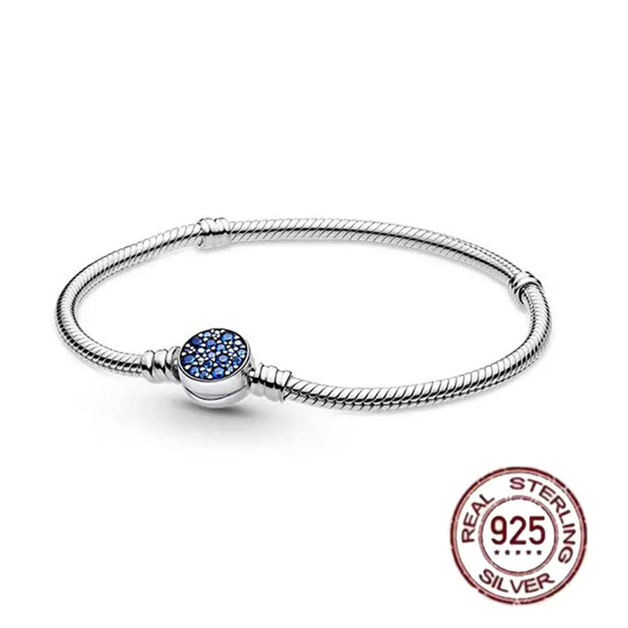 Hot selling S925 sterling silver crown snake bone bracelet, suitable for original DlY bracelet, women's fashion jewelry