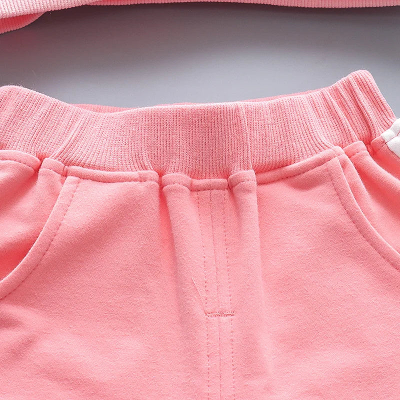 New Spring Autumn Baby Girl Clothes Children Casual T-Shirt Pants 2Pcs/Set Toddler Sports Costume Infant Outfits Kids Tracksuits