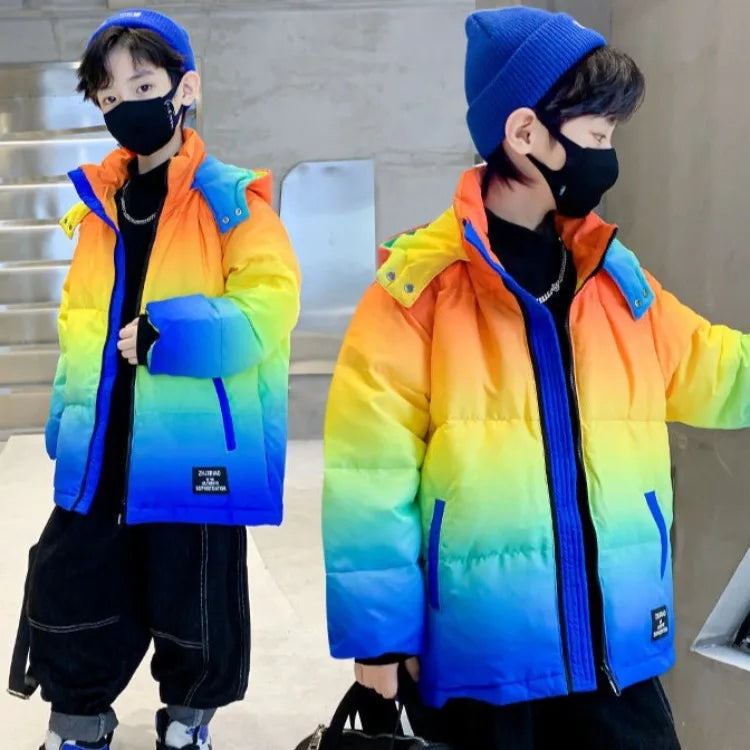 Boys Winter Stylish Cotton-Padded Down Coat 2025 New Big & Medium Size
