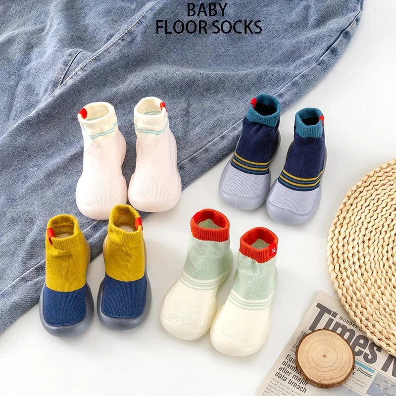 Cute New Baby Shoes Soft Sole Non-slip Baby Socks Breathable Shoes Socks Spring Fashion Children's Socks