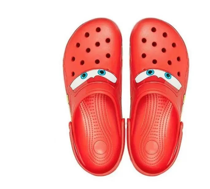 Cars Lightning McQueen Pixar EVA Cartoon Slippers Sandals Outdoor Waterproof Anti Slip Beach Casual Hole Breathable Sandals