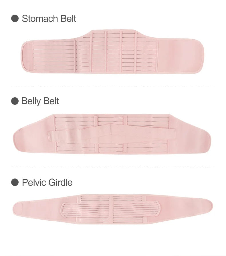 3in1 Postpartum Belly Band Breathable Maternity Support Belt Shapewear for after Pregnancy Women's Abdominal Compression Band