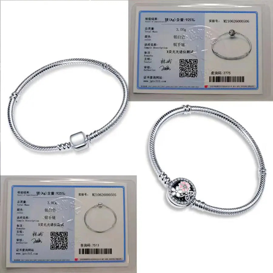 Hot selling S925 sterling silver crown snake bone bracelet, suitable for original DlY bracelet, women's fashion jewelry