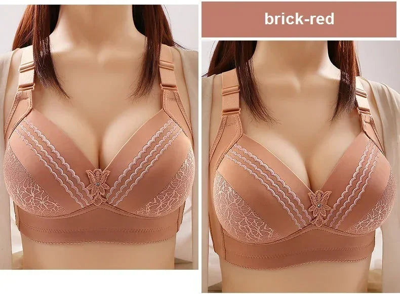High-grade Women Bra Mom Brassiere Sexy Push Up Brassiere Large Size Thin Cup Without Steel Ring Female Bra Women Underwear