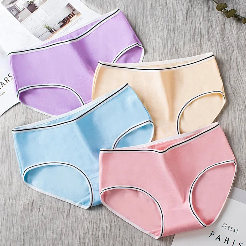 10PC Random Color Girls Cotton Briefs Kids Panties Underwear Pants 10-20